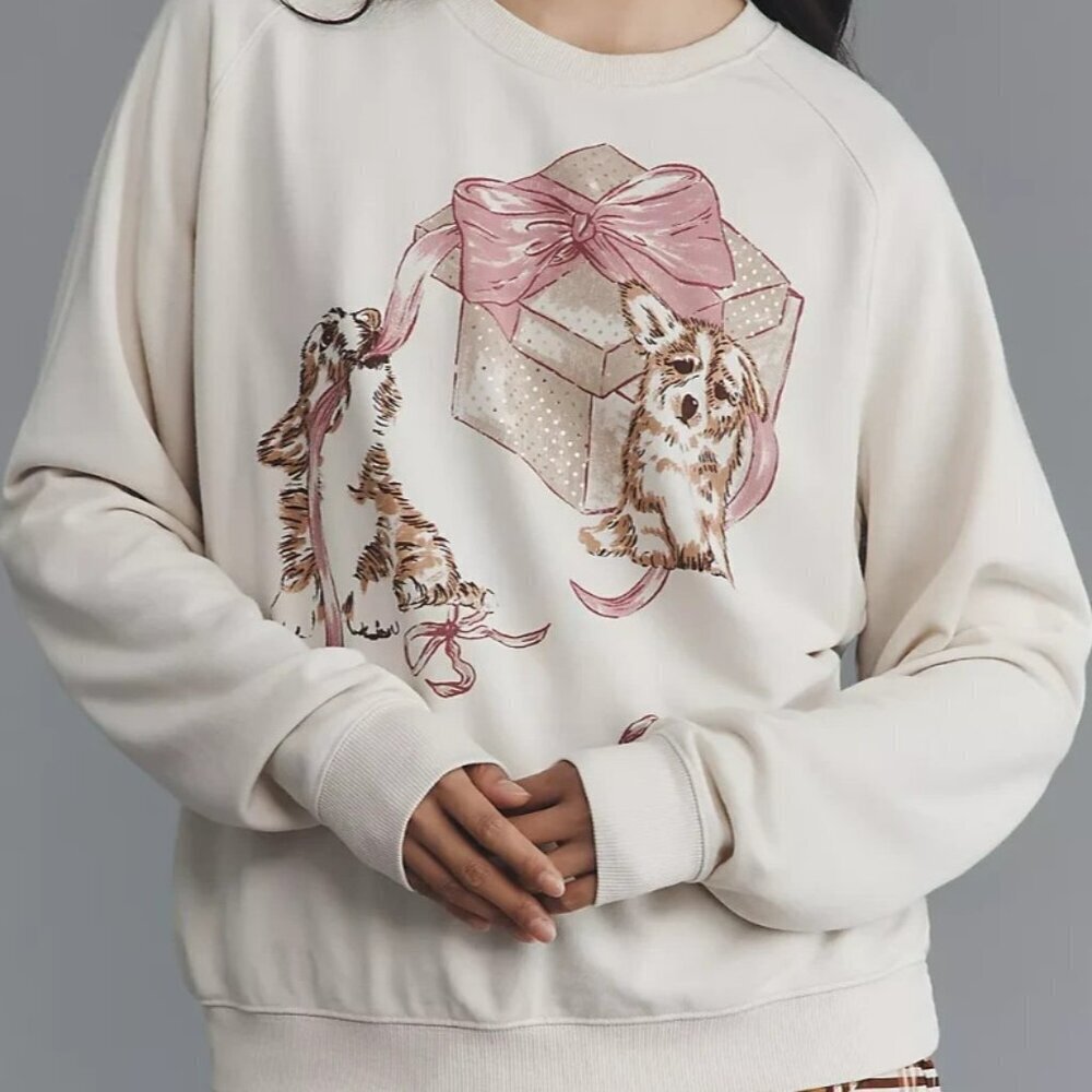 Maeve Animal Friends Crew-Neck Sweatshirt Maeve Puppies XL